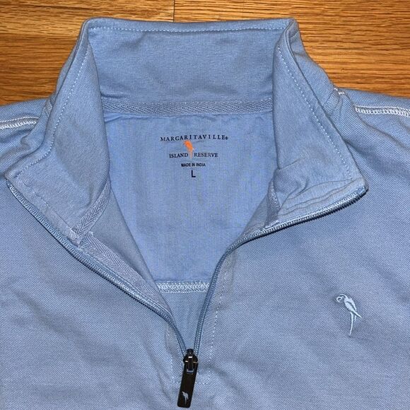 New Jimmy Buffet Margaritaville Carolina Blue Parrot Island Reserve Sweatshirt L - Picture 2 of 10